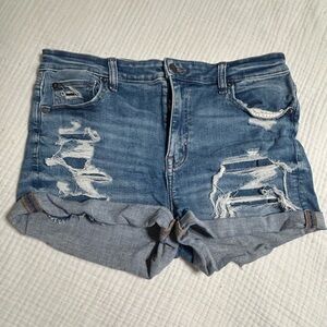 American Eagle Distressed High-Rise Shorts
